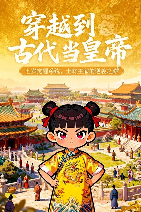 穿越到古代当皇帝封面