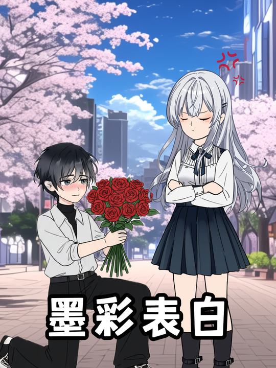 墨彩表白封面
